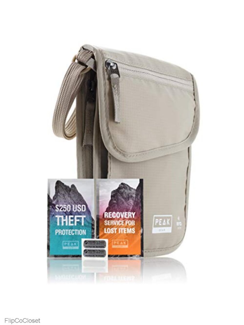RFID Neck Wallet Travel Pouch Adjustable Crossbody Strap Theft Protection